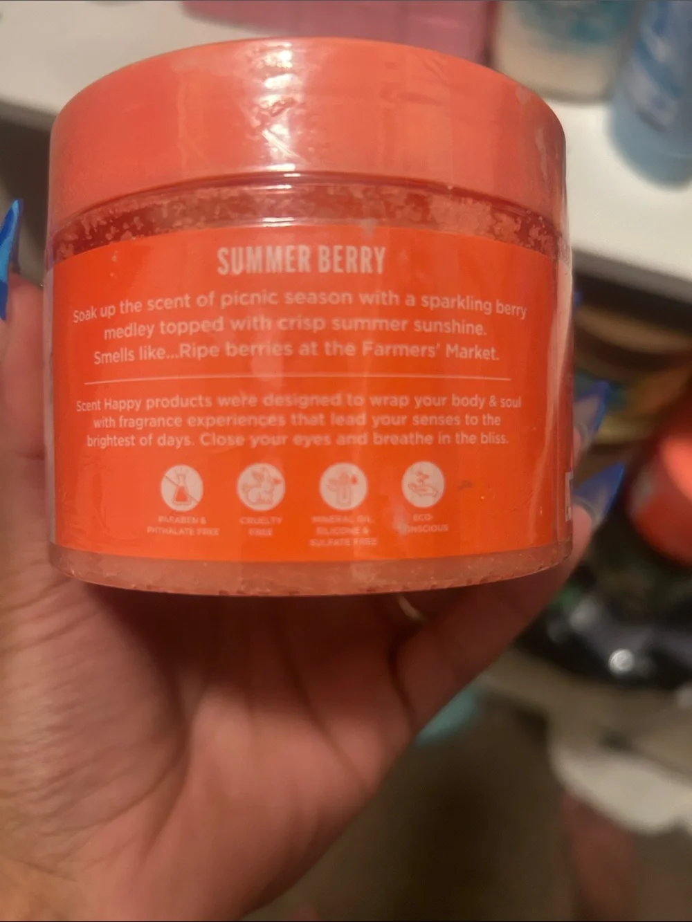 Scent Happy Summer Berry Body Scrub - Orange